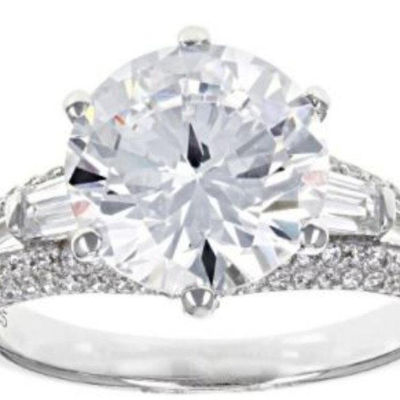CZ 7.52 CTW Bella Luce Ring Rhodium over sterling silver size 10 - Picture 1 of 3